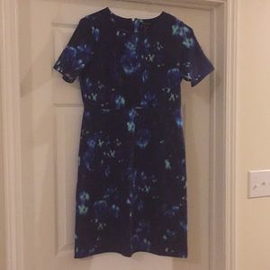 Lands’ End sheath dress pretty blue print